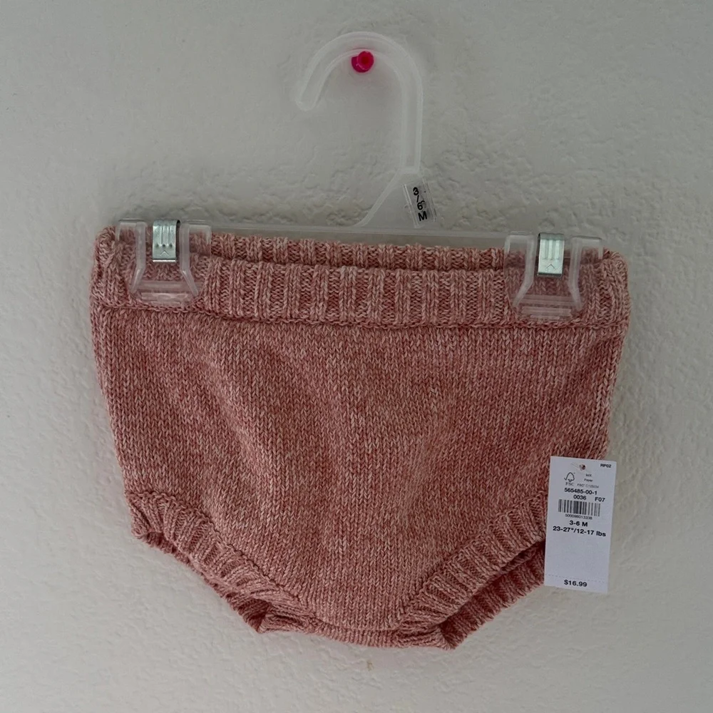 Old Navy Pink Knit Diaper Cover - 3-6months